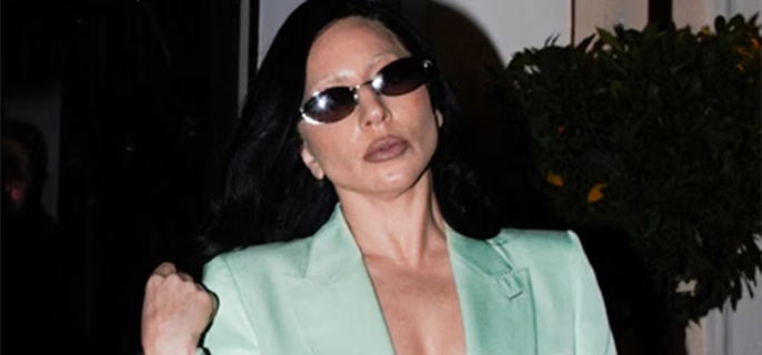 Lady Gaga Debuts Dark Hair Transformation in Paris 1