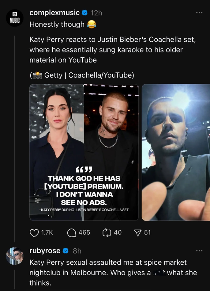 Ruby Rose drops explosive allegation against Katy Perry on social media 1