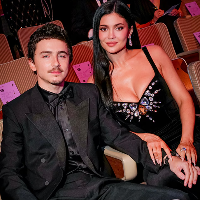 Kylie Jenner Has Coy Reaction to Boyfriend Timoth&eacute;e Chalamet's Award Season Shoutouts