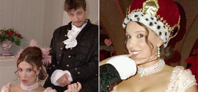 Millie Bobby Brown Lets Loose in Skin-Baring Look Featuring Bloomers in 22nd Birthday Party Photos 1