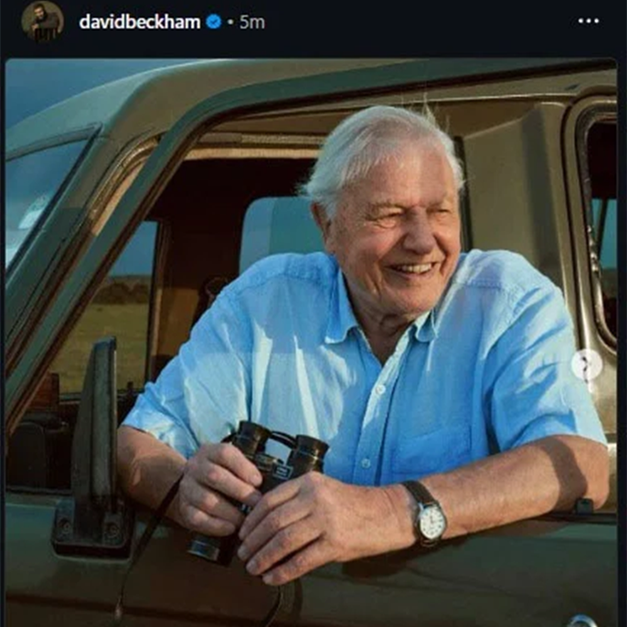 David Beckham honors 'National Treasure' Sir David Attenborough in touching post