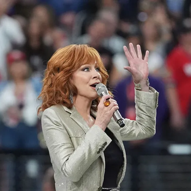 Reba McEntire Performs National Anthem During Super Bowl Preshow