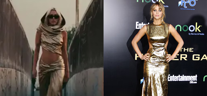Miley Cyrus Addresses Rumor She Shaded Jennifer Lawrence With Her Dress in “Flowers” Video 1