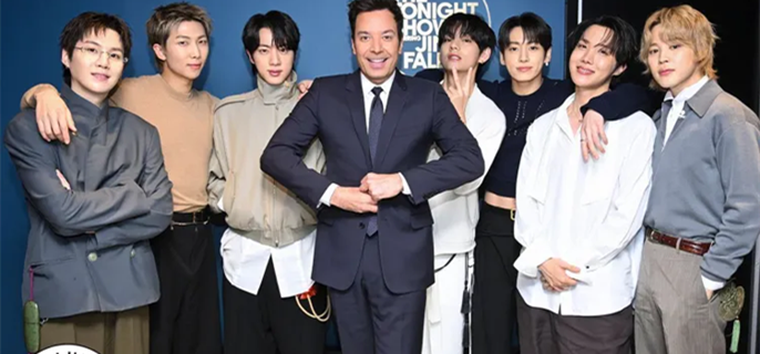 BTS Return to The Tonight Show with 2 Performances, Surprises ...and Slippers? 1